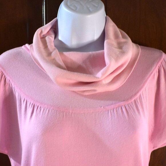 INC International Concepts Pink Ombre Cowl High Neck Sweater Blouse Size Large - Picture 5 of 15